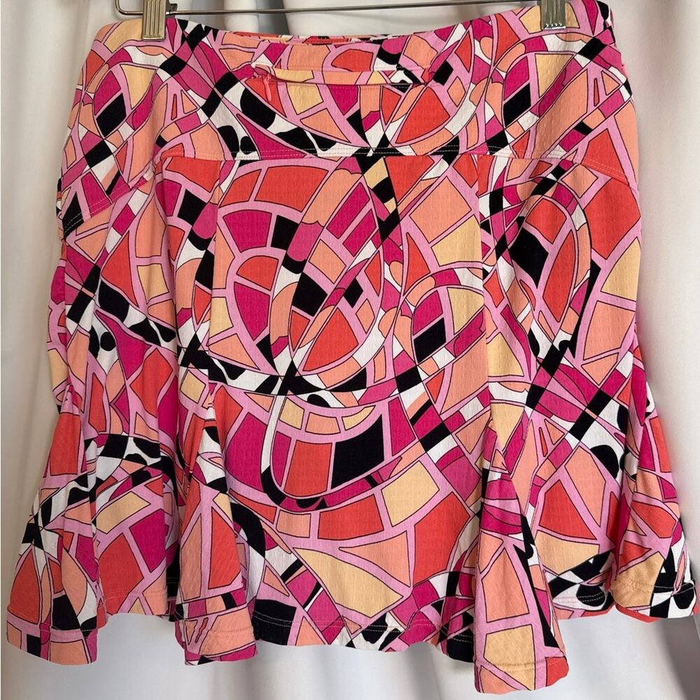 Gottex Lifestyle Pink, Black & White Athletic Skort Pickleball Tennis Skirt M